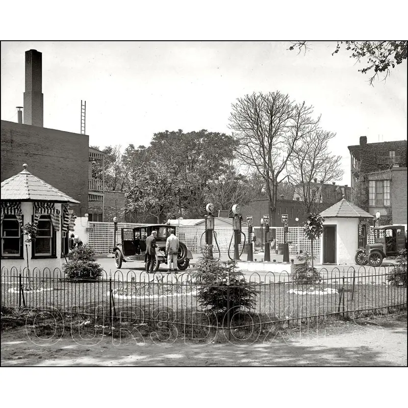 1922 Capital Gas Station 8X10 Photo - Washington DC Standard Texaco - 3016