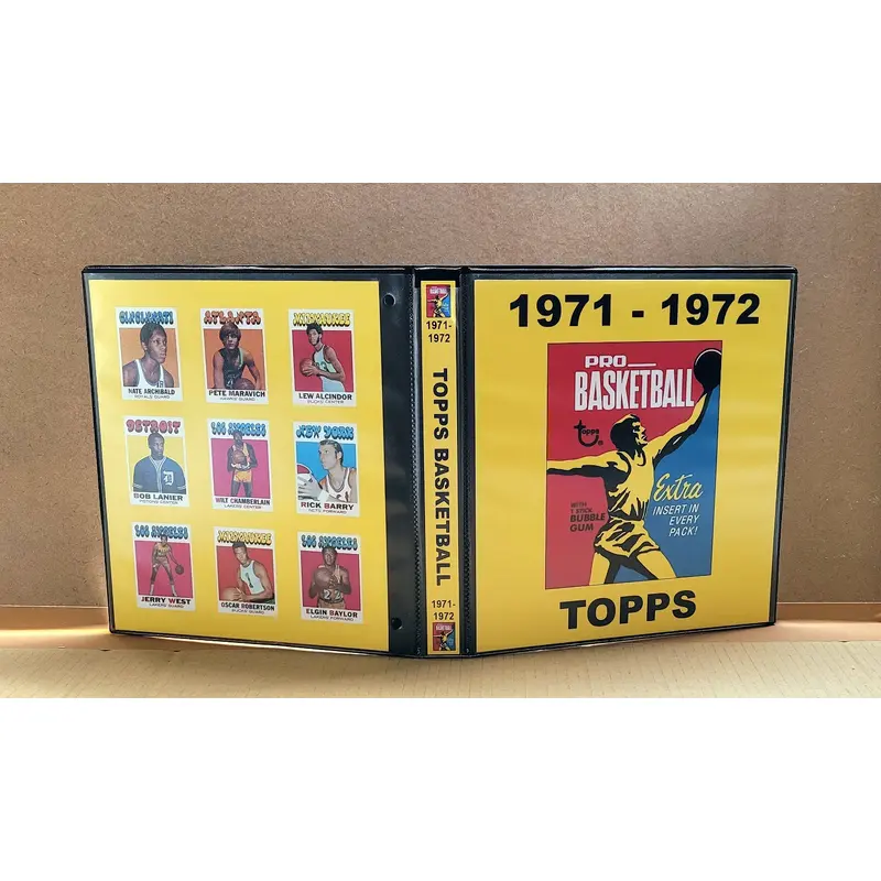 1971 Topps Basketball Cards Custom Made Album Binder Inserts 3 Sizes - 3557