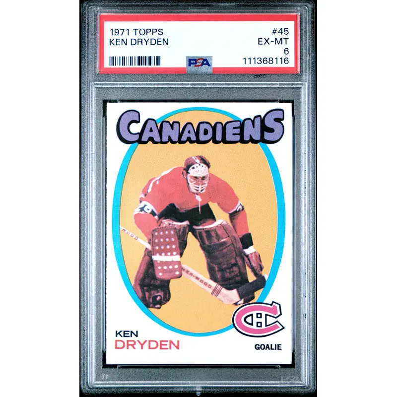 Ken Dryden 1971 Topps Rookie #45 PSA 6 Ex-Mt 8116