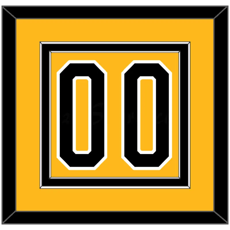 Pittsburgh Number (Back) - Alternate Gold (1980-1981) - Double Mat 2