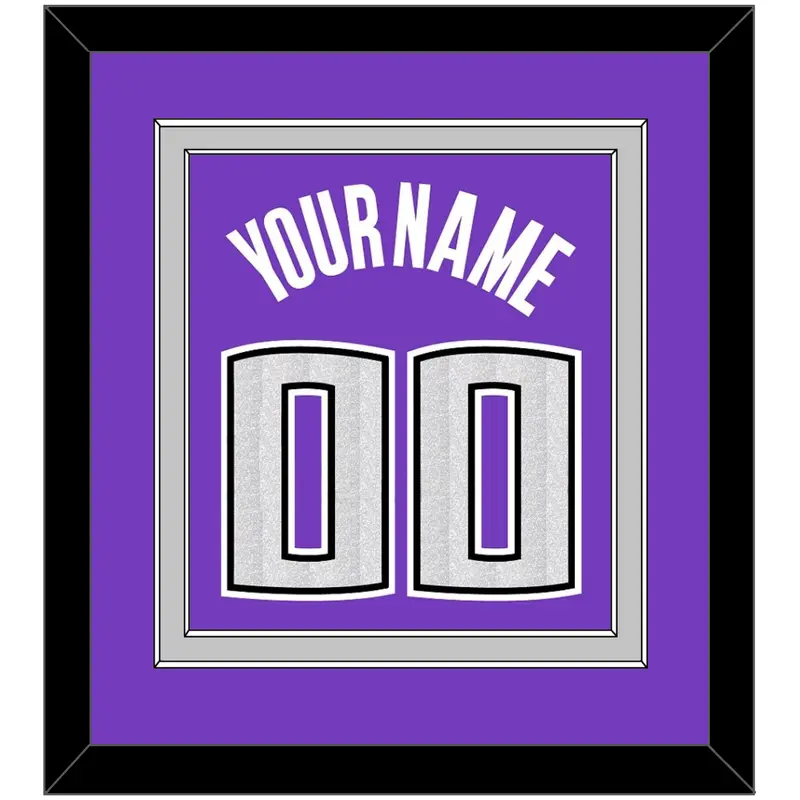 Sacramento Name & Number - Road Purple (2014-2016) - Double Mat 3