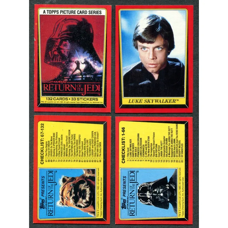 1983 Topps Return Of The Jedi Complete Series 1 Set (132) NM NM/MT