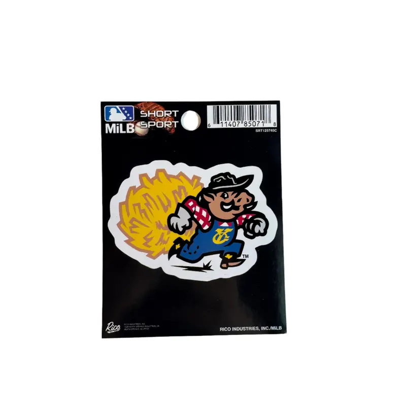 Amarillo Sod Poodles Yellow City Pigweeds Logo Short Decal