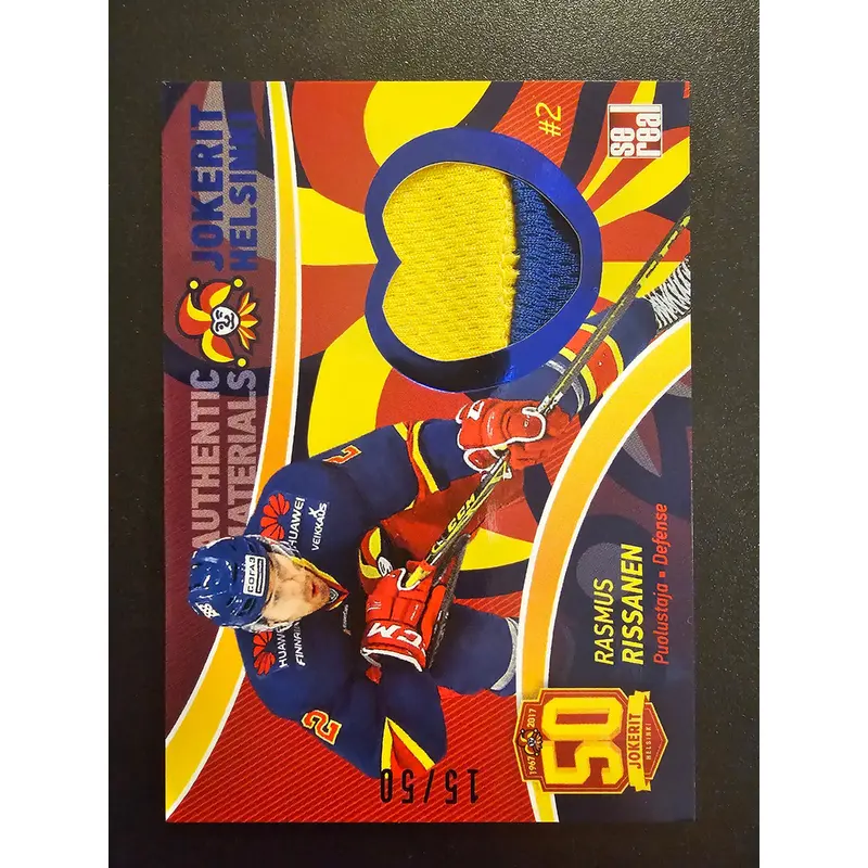 2017-18 Cereal Jokerit Authentic Materials - Rasmus Rissanen #JOK-JER-004 /50