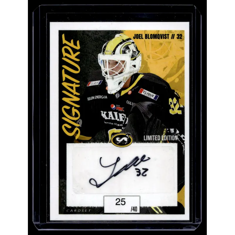 2022-23 Cardset Signature Limited Edition - Joel Blomqvist /40