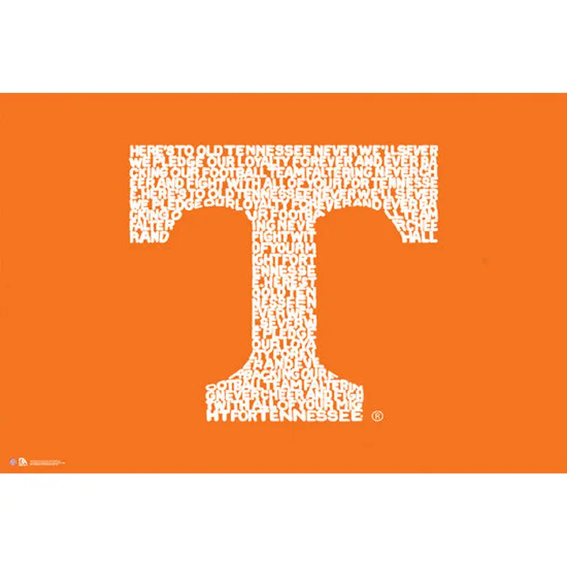 Tennessee Vols "Down the Field" Fight Song Logo Poster