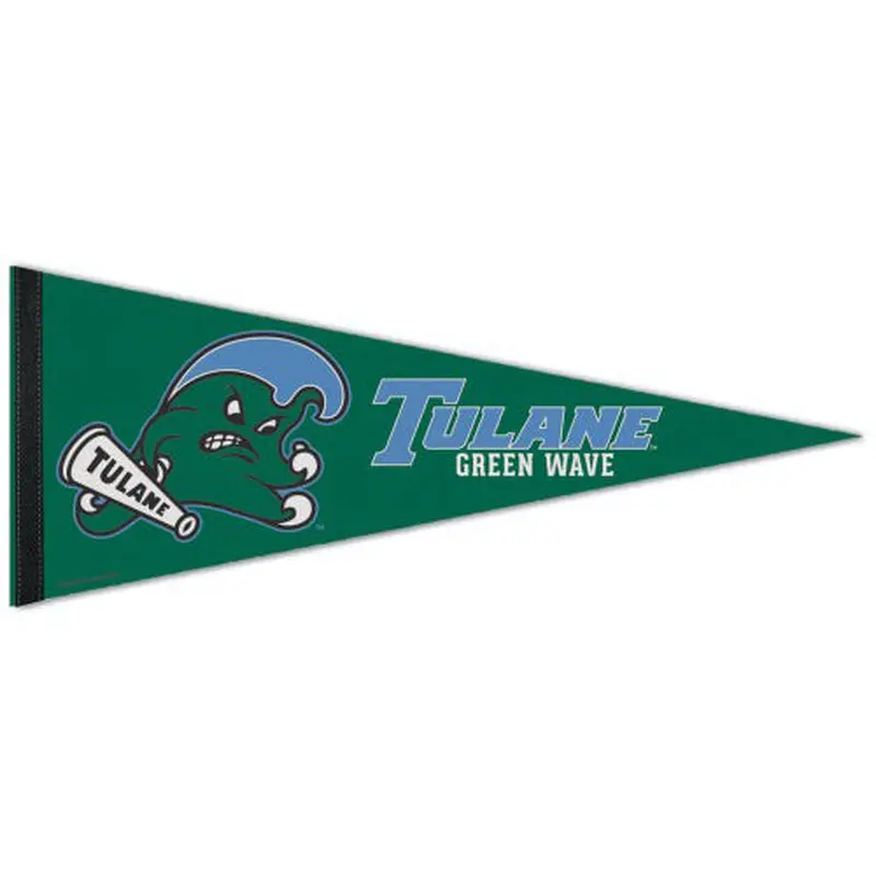 Tulane Green Wave "Angry Wave" Logo NCAA Premium Felt Collector's Pennant - Wincraft Inc.