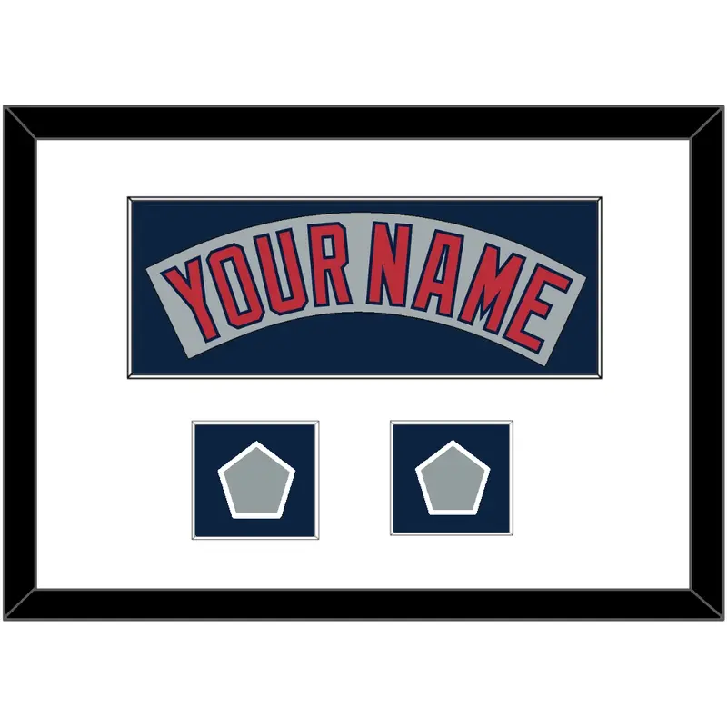 Boston Nameplate & Two World Series Champions Patches - Road Gray (1992-2008)- Single Mat 1