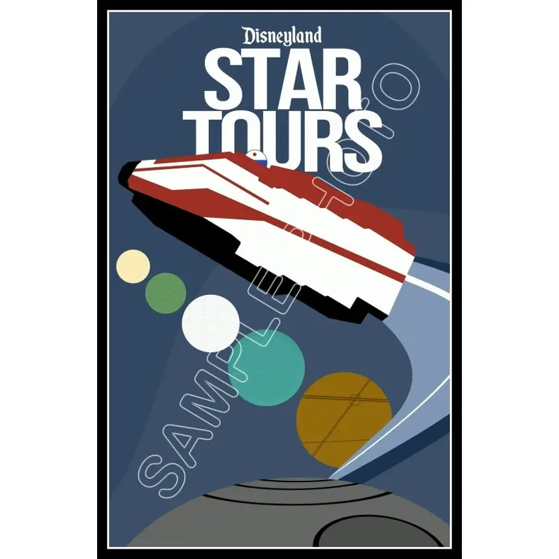 Disneyland Star Tours Poster 11X17 - 1287