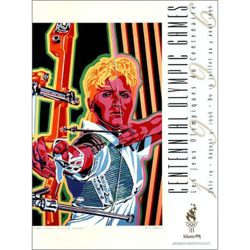 Atlanta 1996 Olympics Archery Official Event Poster by Yamagata - Fine Art Ltd.