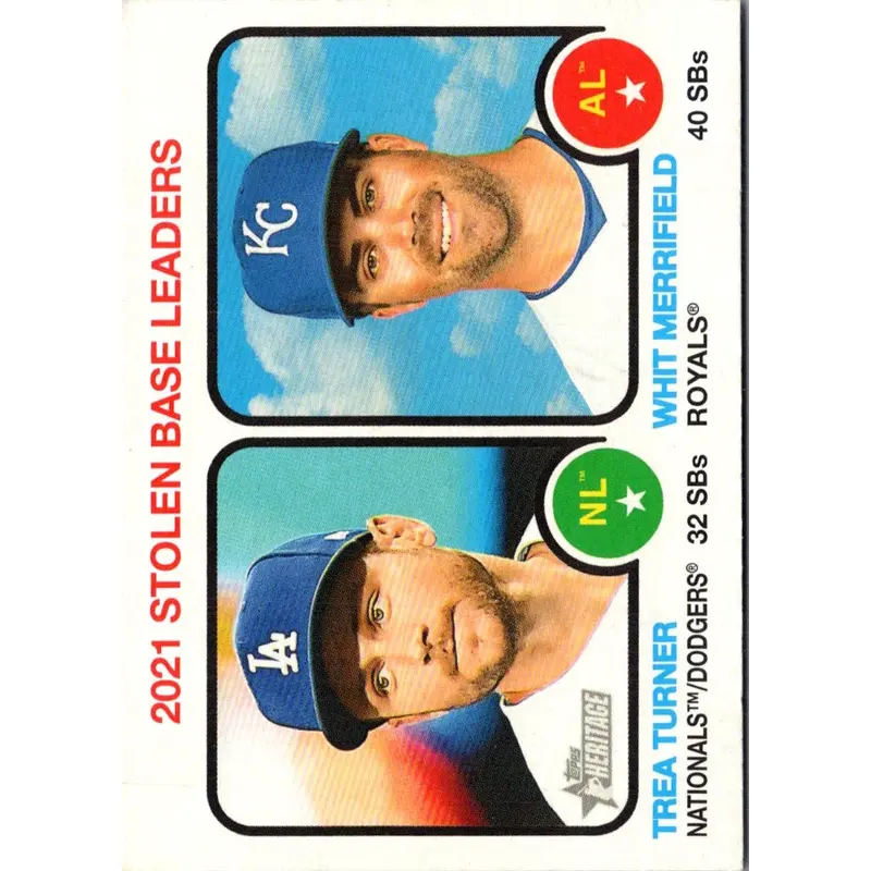 2022 Topps Heritage Whit Merrifield/Trea Turner #64