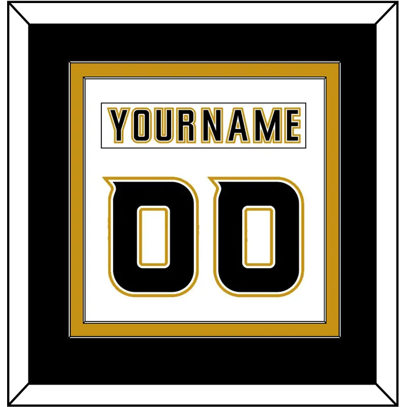 Anaheim Nameplate & Number (Back) Combined - Road White (2006-2014) - Double Mat 3