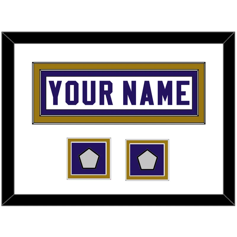 Baltimore Nameplate & Super Bowl XXXV & XLVII Jersey Patches - Road White - Double Mat 1