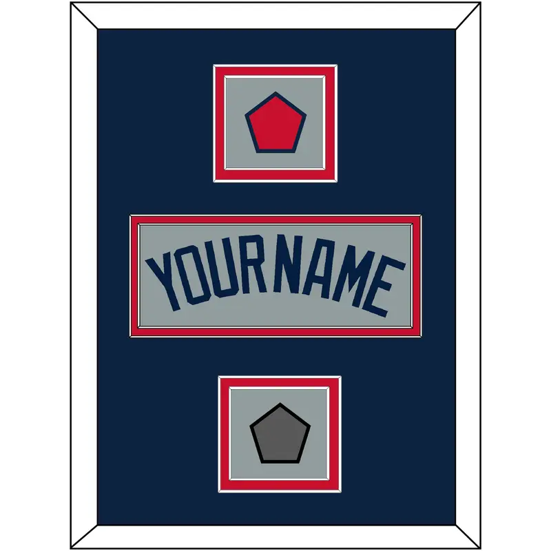 Boston Name, Logo Patch & World Series Jersey Patch - Road Gray (2009-2013) - Double Mat 3