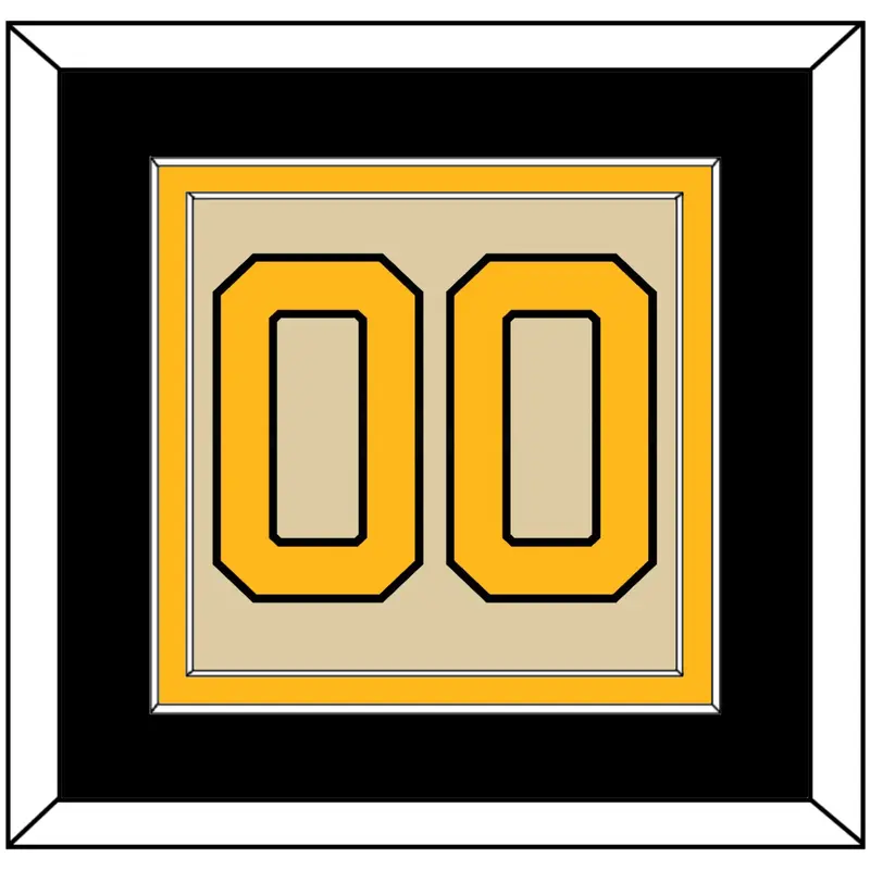 Pittsburgh Number (Back) - 2023 Winter Classic Tan - Double Mat 3