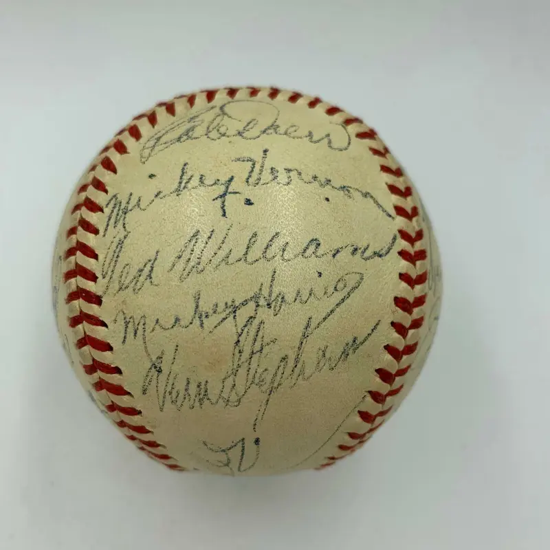 Beautiful 1946 All Star Game Team Signed Baseball Ted Williams With PSA DNA COA