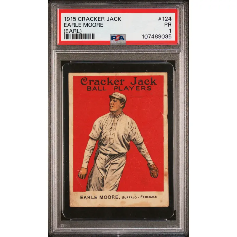 Earle Earl Moore 1915 Cracker Jack #124 PSA 1 Poor