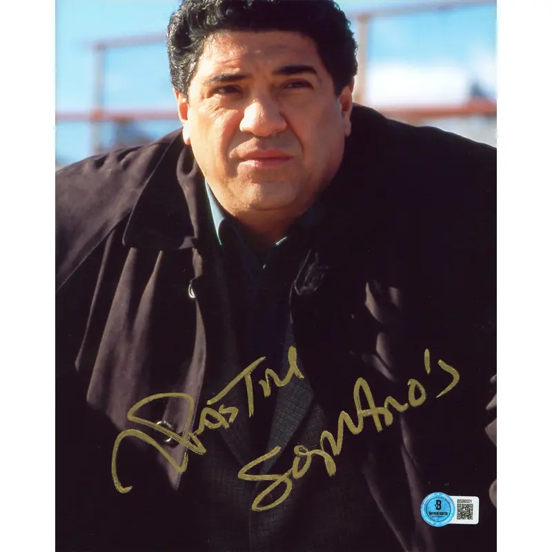 Vincent Pastore The Sopranos "Sopranos" Authentic Signed 8x10 Photo BAS 6