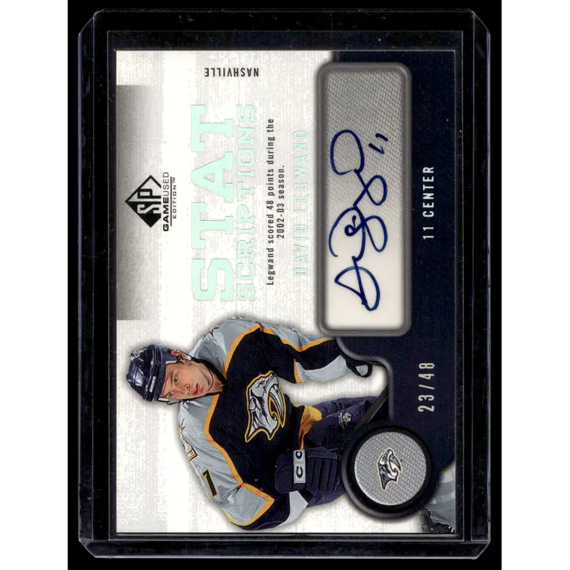 2005-06 Upper Deck SP Game Used Edition - Statscriptions - David Legwand #ST-DL /48
