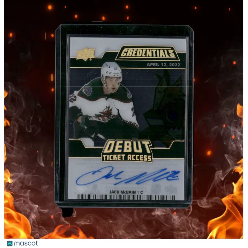 2022-23 Upper Deck Credentials Jack Mcbain Clear Rookie Auto 65/99 #DTA-JM