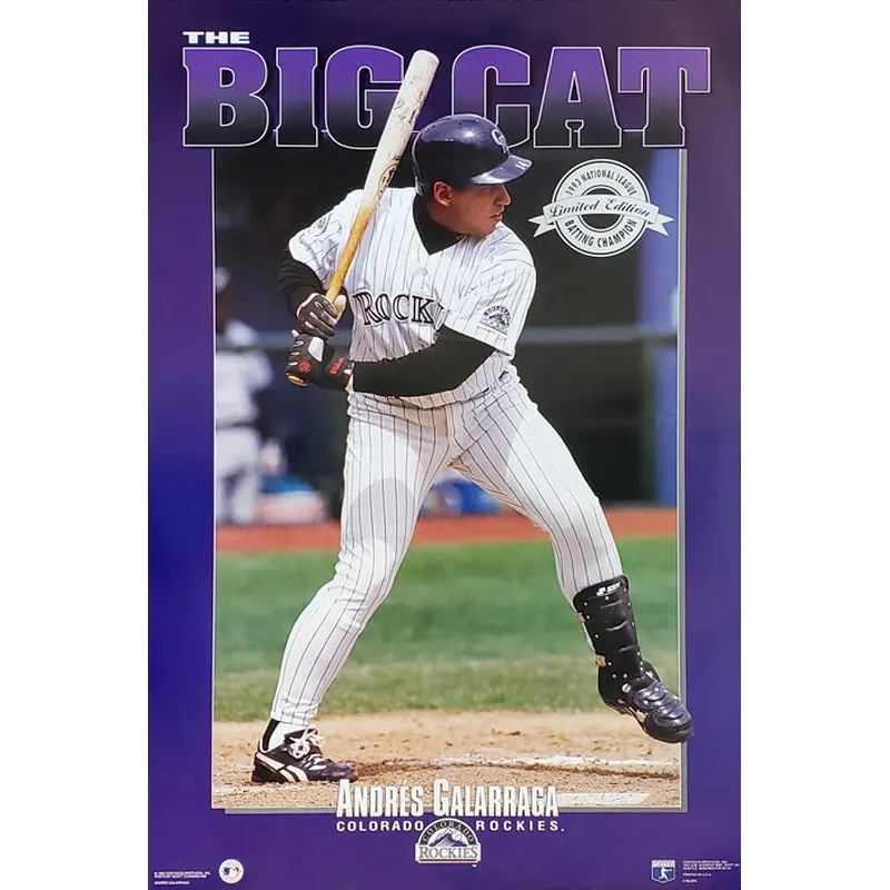 Andres Galarraga "The Big Cat" (1993) Colorado Rockies Poster - Costacos Brothers Inc.