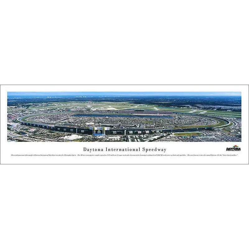 Daytona International Speedway Race Day Aerial Panoramic Poster Print - Blakeway 2005