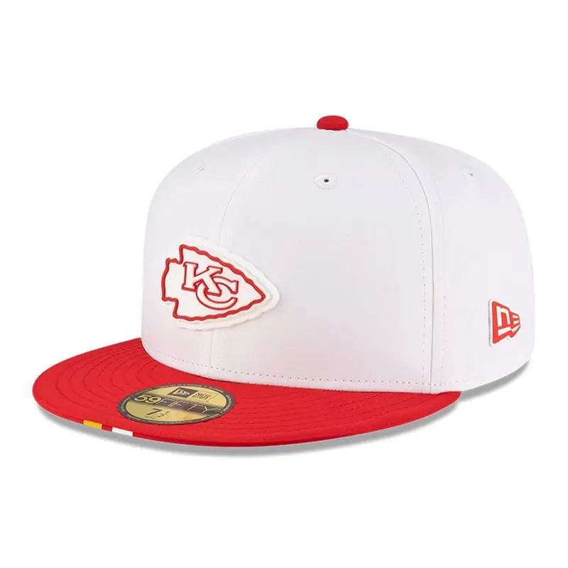 Kansas City Chiefs NFL Training 2025 White 59FIFTY Fitted Cap