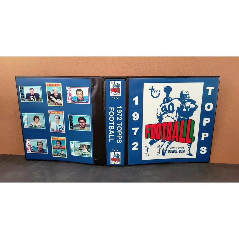1972 Topps Football Cards Custom Made Album Binder 3 Sizes - 3564