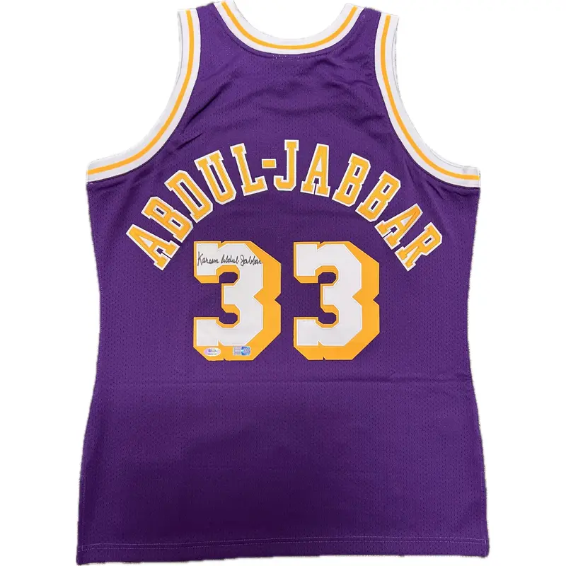 Kareem Abdul-Jabbar signed jersey PSA/DNA Los Angeles Lakers Autographed