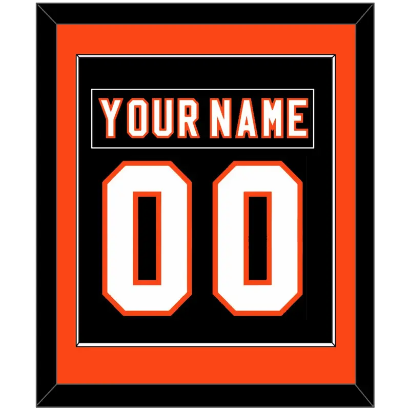 Philadelphia Nameplate & Number (Back) Combined - Road Black (1997-2007) - Single Mat 2