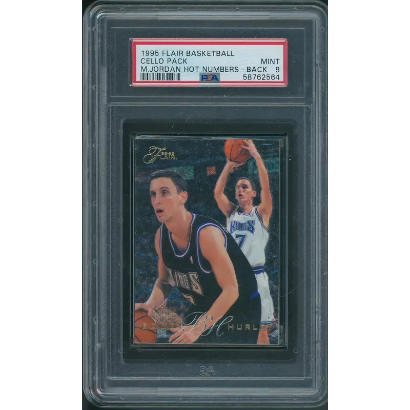 1995 Flair Basketball Unopened Pack Jordan Hot Numbers PSA 9