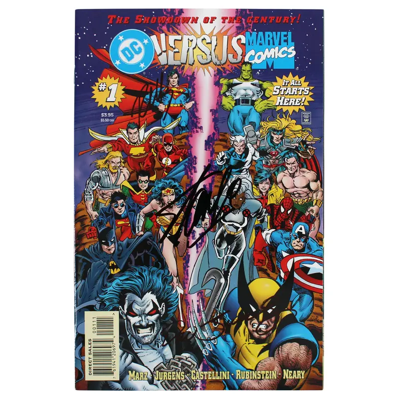 (3) Stan Lee, Jurgens & Marz Signed DC Versus Marvel #1 Comic JSA #XX05188