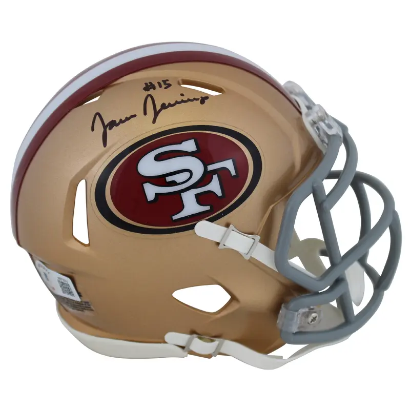 49ers Jauan Jennings Authentic Signed Speed Mini Helmet BAS Witnessed