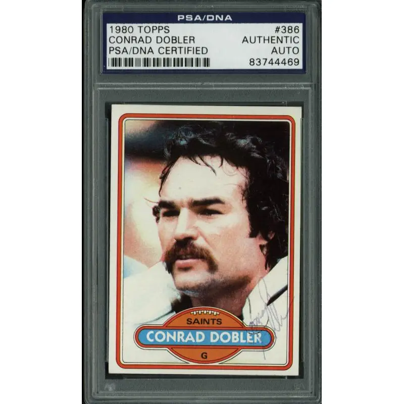 Cardinals Conrad Dobler Signed Card 1980 Topps #386 PSA/DNA Slabbed #83744469