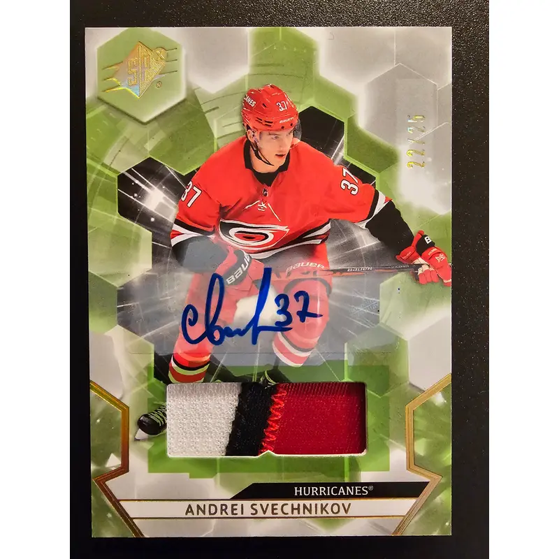 2020-21 Upper Deck SPx - Auto Patch - Andrei Svechnikov #37 /25