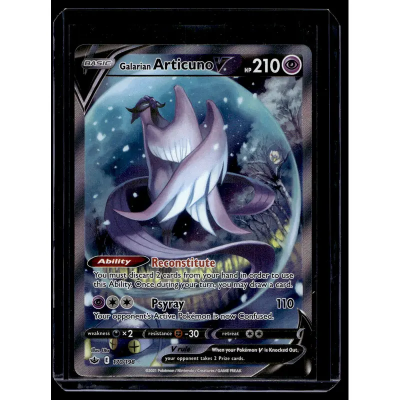 2021 Pokemon Sword & Shield - Chilling Reign - Alternate Art - Galarian Articuno V #170