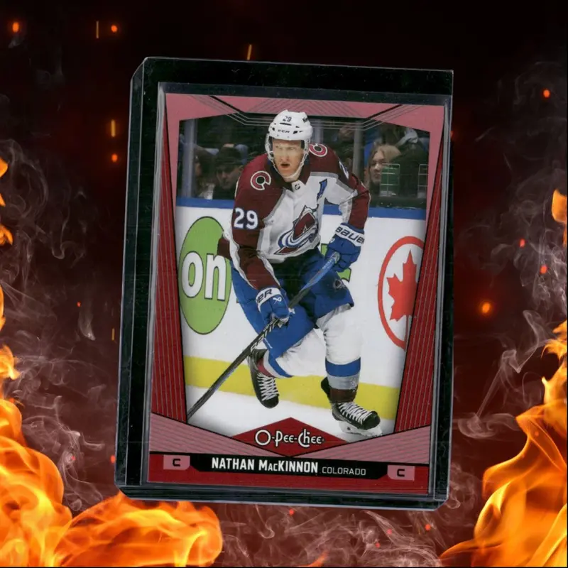 2024-25 O-Pee-Chee Nathan MacKinnon Red Border SP #1