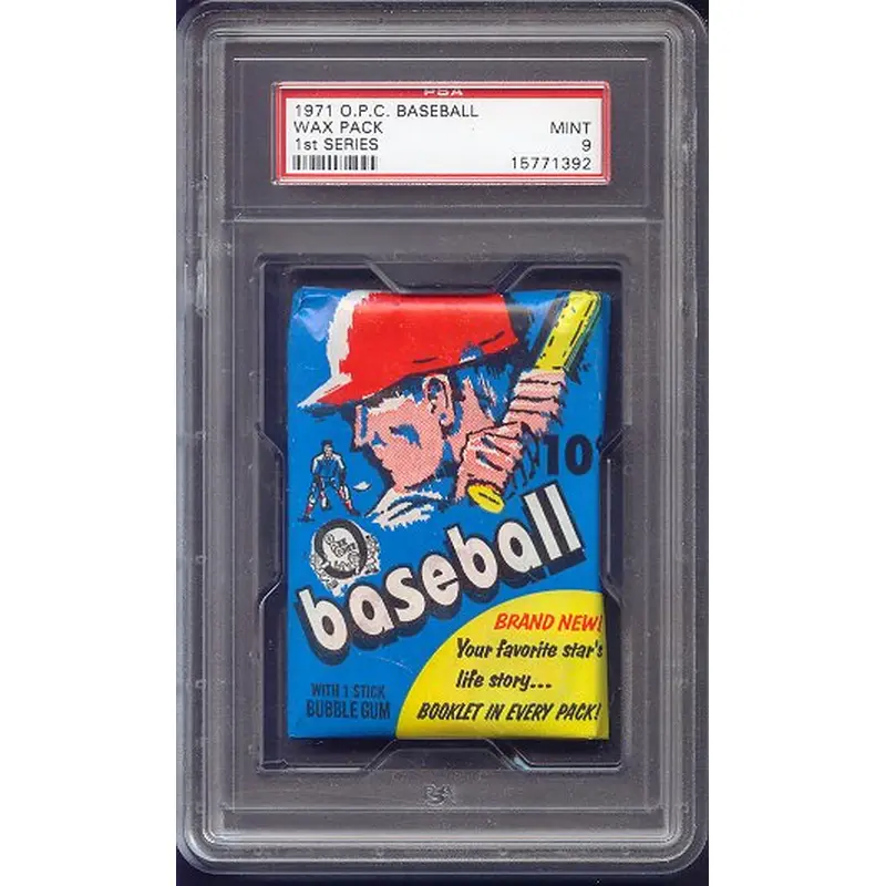 1971 OPC O-Pee-Chee Baseball Unopened Ser 1 Wax Pack PSA 9