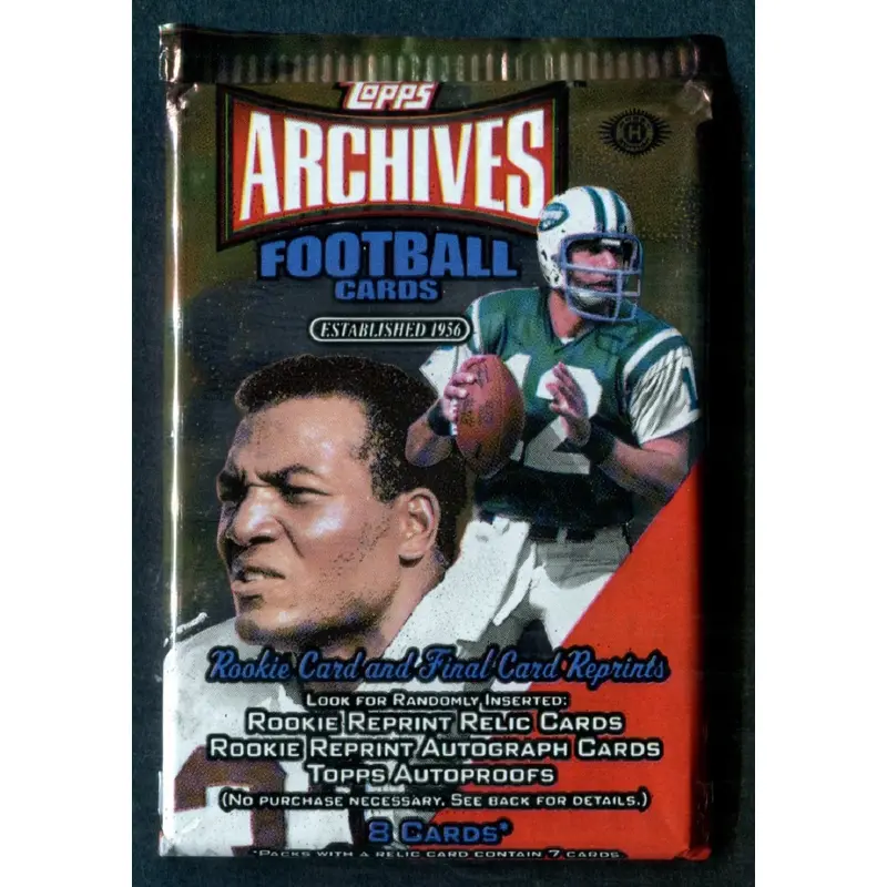 2001 Topps Archives Reserve Football Unopened Pack (Hobby) (8)