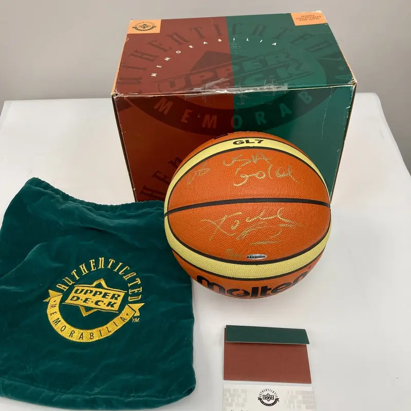 Kobe Bryant "2008 USA Gold" Signed Official Olympics FIBA Basketball UDA COA