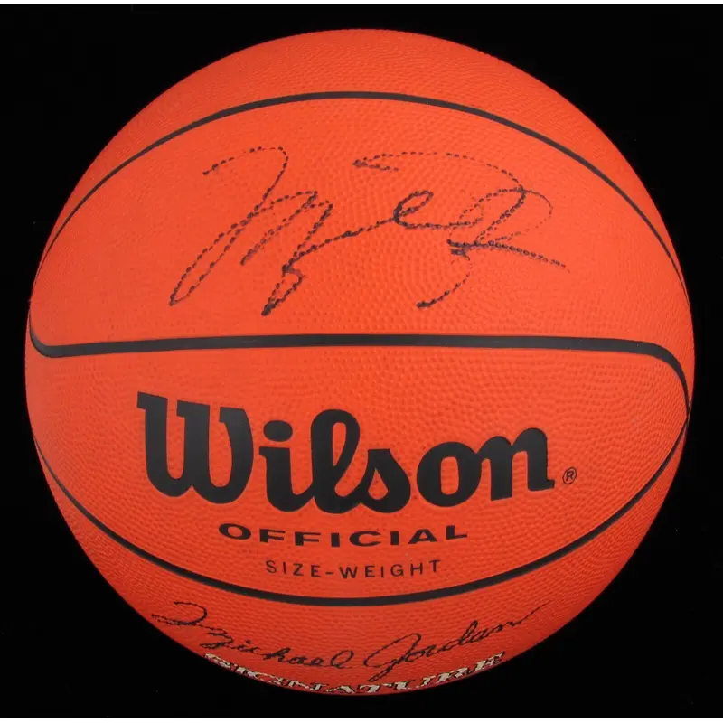 Michael Jordan Signed Wilson Signature Model Basketball Huge Auto! JSA COA