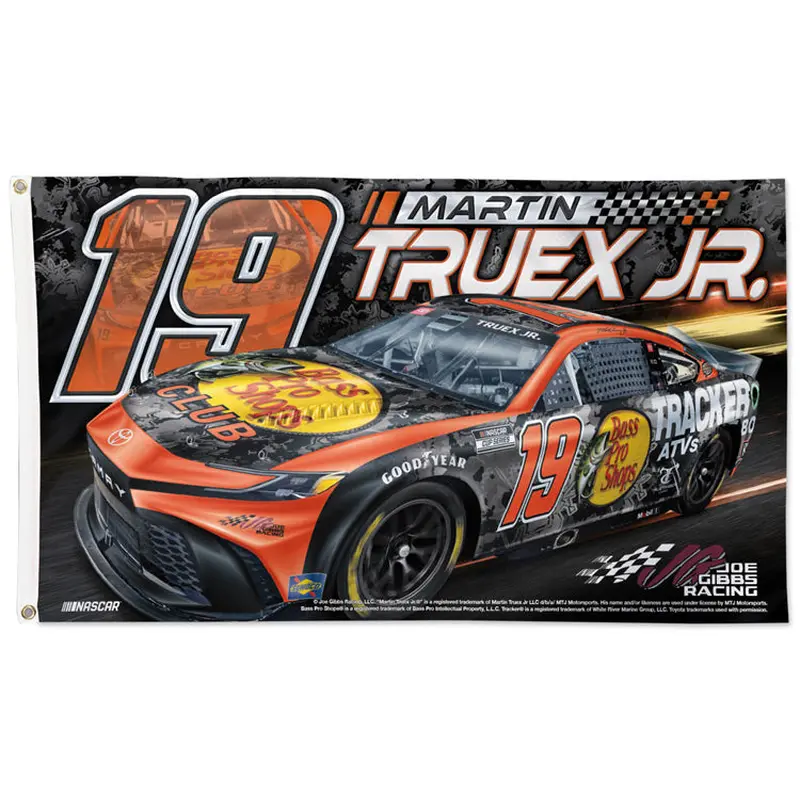 Martin Truex Jr. NASCAR Bass Pro #19 Official Deluxe-Edition 3'x5' Flag - Wincraft 2024