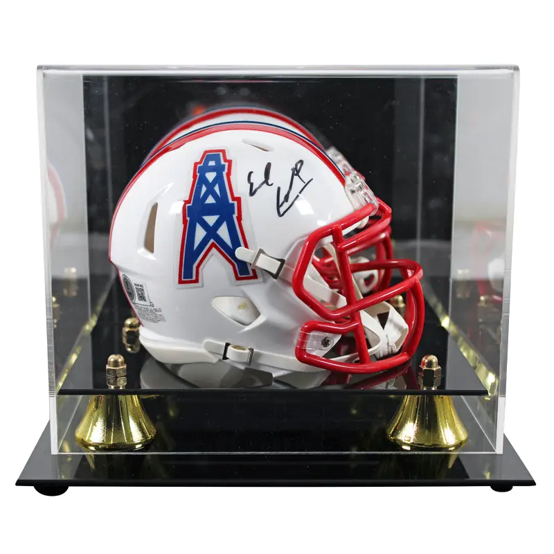 Oilers Earl Campbell Signed 1981-98 TB Speed Mini Helmet w/ Case BAS Witnessed