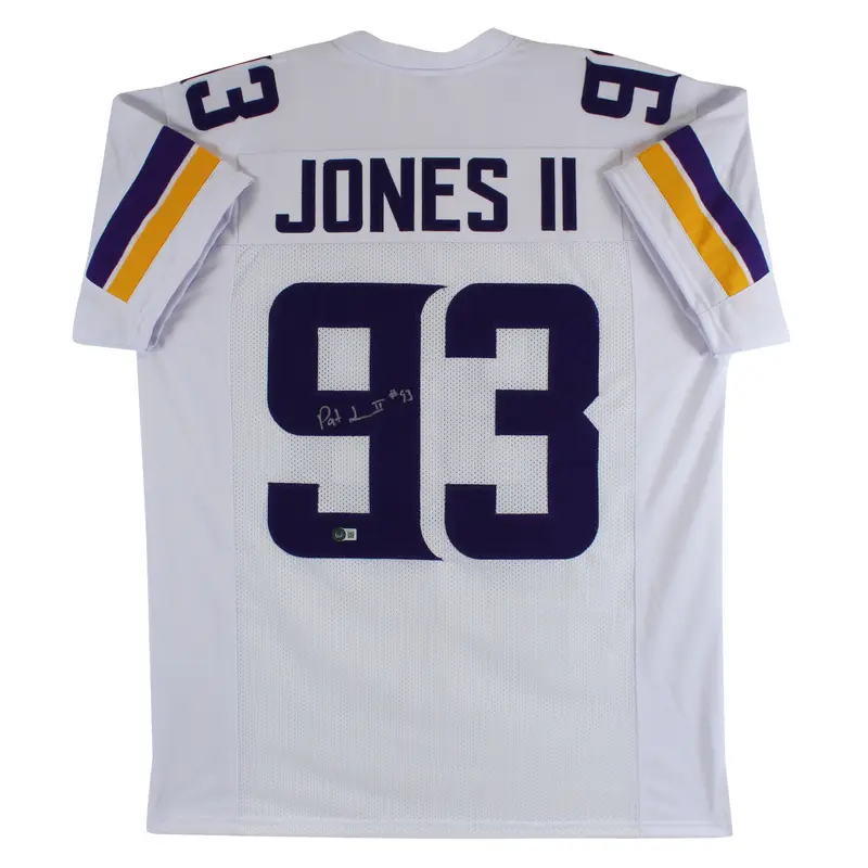 Patrick Jones Authentic Signed White Pro Style Jersey Autographed BAS Witnessed