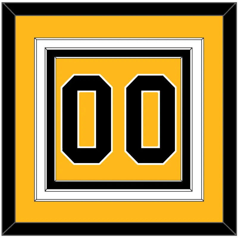 Pittsburgh Number (Back) - Alternate Gold (1981-1983) - Triple Mat 2