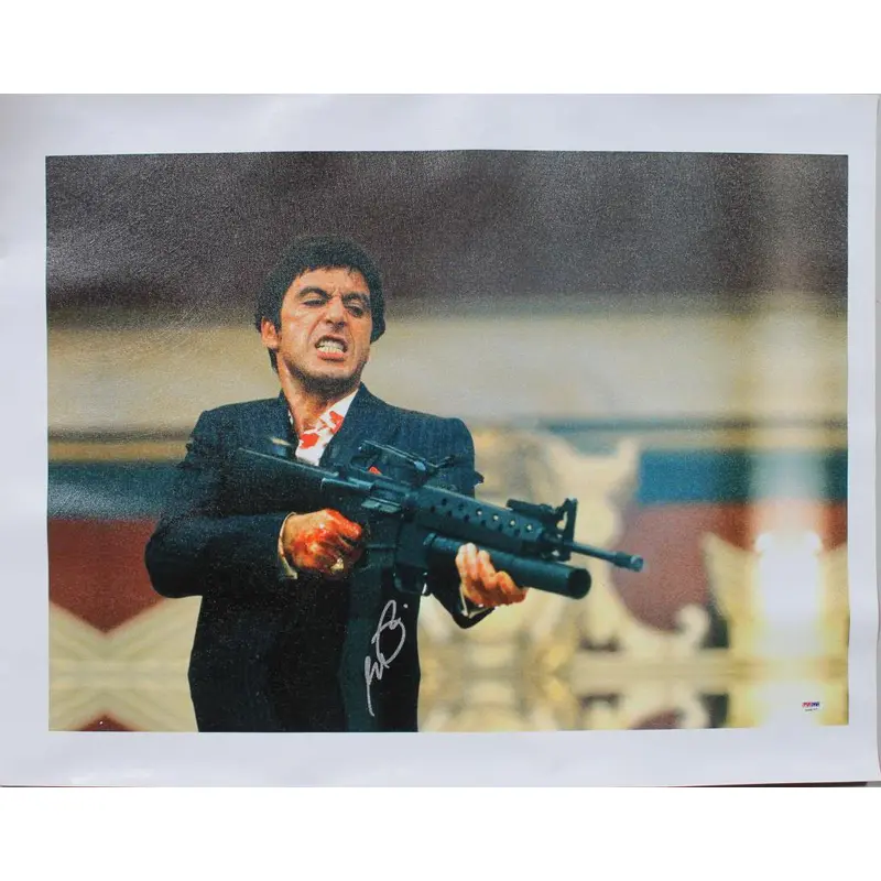 Al Pacino Scarface Authentic Signed 20X28 Canvas Autographed ITP PSA #4A98787