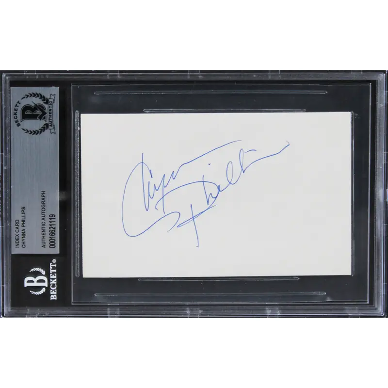Chynna Phillips Bridesmaids Authentic Signed 3x5 Index Card BAS Slabbed 1