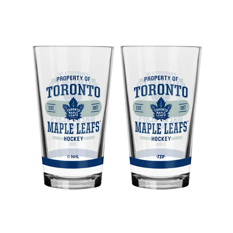 NHL  Toronto Maple Leafs Property of 16 oz  2-pack Mixing Glass