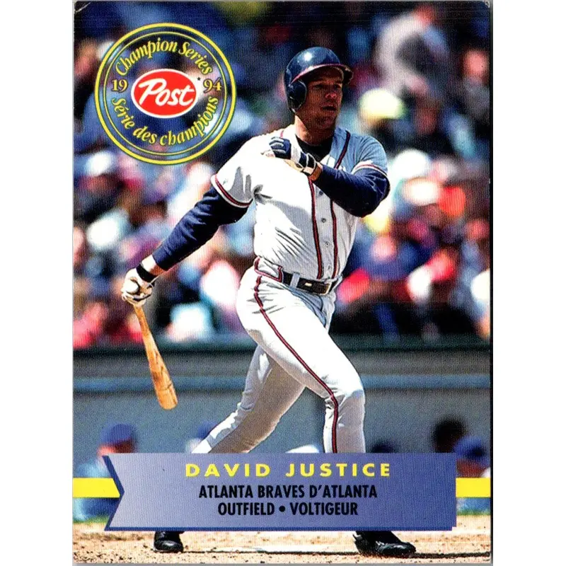 1994 Post Canada's Champion Series David Justice #17