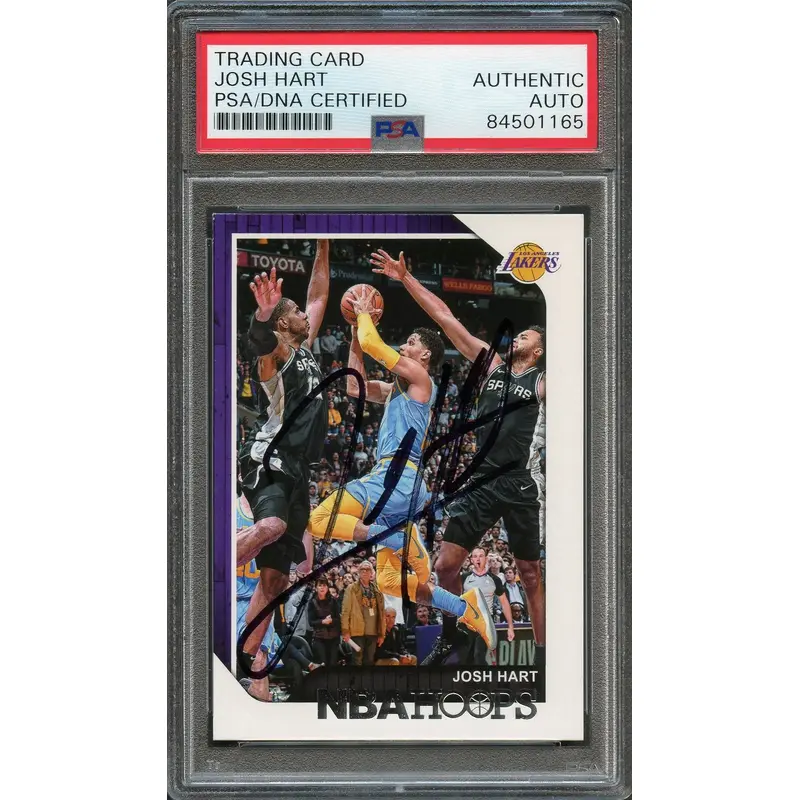 2018-19 NBA Hoops #235 JOSH HART Signed Card AUTO PSA Slabbed Lakers
